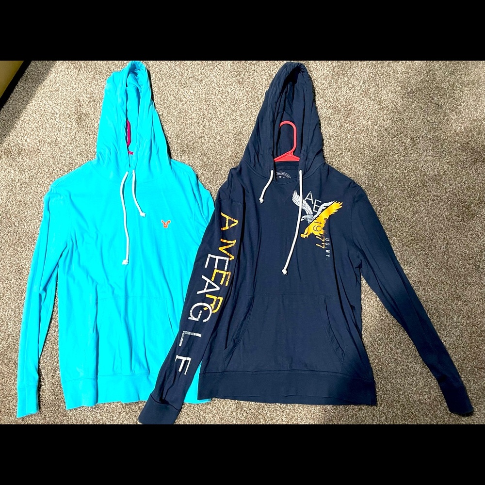 Two American eagle long sleeved hoodies